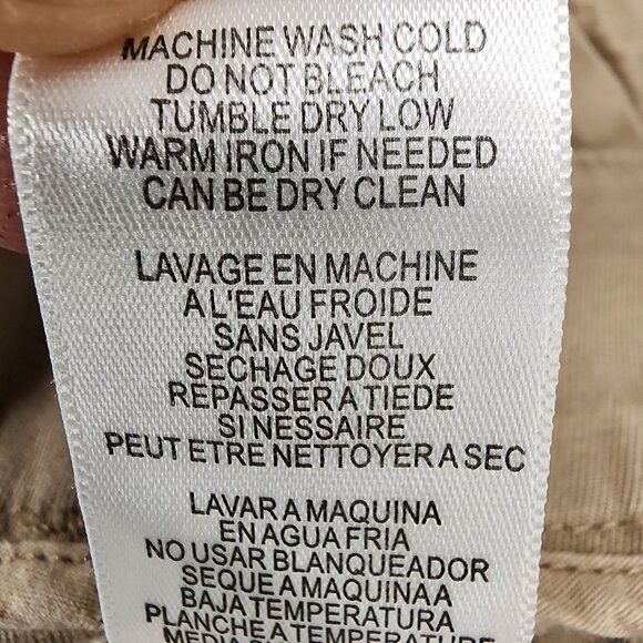 BCBGMAXAZRIA Women's‎ Size 10 Beige Flat Front Crop Baggy Pocket Dress Pants - Picture 4 of 9